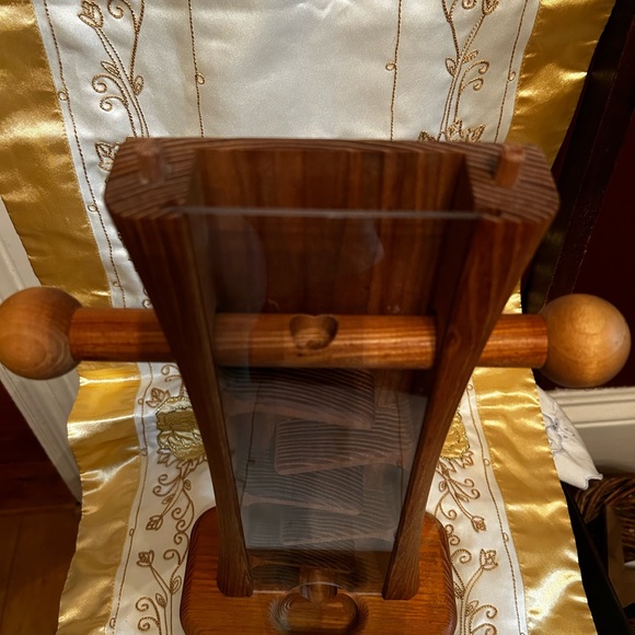 Solid Wood Toy Handmade in Canada Michaud 14.5” tall Marble toy Candy Dispenser - Picture 3 of 7